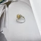 Серебряное кольцо с цитрином nano 3.383ct, вес изделия 3,63 гр (2170471) - изображение 3
