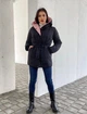 Зимняя куртка пуховик женская Бест свободного кроя с капюшоном и поясом черная M (44) OV-281B-M - изображение 2