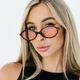 Солнцезащитные очки No Brand округлые Oculos с защитой от ультрафиолета леопардовые розовые с коричневым - изображение 1