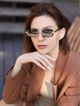 Солнцезащитные очки No Brand унисекс без оправы Trend черные с золотом - изображение 3