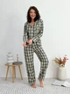 Піжама жіноча сорочка та штани Mia Collection L-XL зелений - зображення 1
