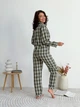 Піжама жіноча сорочка та штани Mia Collection L-XL зелений - зображення 6