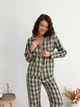 Піжама жіноча сорочка та штани Mia Collection L-XL зелений - зображення 14