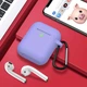 Силиконовый чехол Vanfone для Airpods 1/2, лавандовый (VANAX53009) - изображение 5