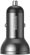 Автомобильное зарядное устройство Baseus Digital Display 24W 2USB порта 4.8A Зарядка в авто Car Charger CCBX-0G Grey - изображение 4