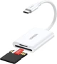 Картрідер 2 in 1 UGREEN CM265 USB-C Card Reader SD3.0, TF 2TB 170МБ/с для iPhone 15 Pro Max iPad Pro MacBook Pro/Air Samsung Galaxy Android 15см White (35506) - изображение 1