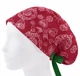 Медицинская шапочка женская HeadwearUniverse универсальная принт новогодние игрушки на красном - изображение 3