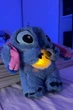 Мягкая игрушка ночник Веселый Стич с функцией дыхания blue - изображение 3