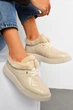 Туфли-лоферы женские на меху бежевого цвета SWIN размер 40 (194032) - изображение 1