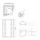 Душевая кабина Lidz Latwa SC80x80.SAT.HIGH.GR полукруглая, стекло тон. 4 мм + Lidz Душевой поддон KAPIELKA ST80x80x41, с панелью - изображение 2