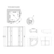 Душевая кабина Lidz Latwa SC90x90.SAT.HIGH.GR полукруглая, стекло тон 4 мм + Lidz Душевой поддон KAPIELKA ST90x90x41, с панелью - изображение 2
