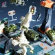 Игровой набор Машинка грузовик 2 в 1 Космическая станция с эффектами инерционный - изображение 5