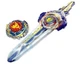 Набор Бейблейд Beyblade Комплект Волчок Меч-запускатель Синий - изображение 1
