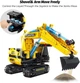 Конструктор машинка Спецтехника Экскаватор Гидравлический механизм Hydraulic systems 554 детали - изображение 3