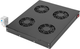 Потолочный блок охлаждения для серверных шкафов Digitus 4 x Fans Black (DN-19 FAN-4-HO-SW) - изображение 1