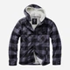 Куртка демисезонная с капюшоном мужская Brandit Lumber Jacket Hooded Black/Grey 3172.28 S Разноцветная (3172.28-S) - изображение 1