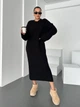Платье вязаное длинное зимнее теплое женское Parab Style 2022 42-46 Черное (ROZ6501098268) - изображение 5