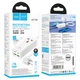 Мережевий подовжувач фільтр Hoco AC10A 2xUSB 2xType-C PD65W 3.0А 1.5м 2500W швидка зарядка білий - зображення 5