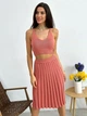 Юбка миди осенняя женская ARTKNIT Joy вязанная S Коралловая (4823093446199) - изображение 5