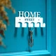 Ключниця настінна Sweet Home металева на 5 гачків 17 х 8 см Білий (KZ-36) - зображення 1