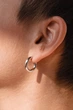 Сережки-кліпси круглі ChengSe 1.5*1,5см сріблясті - зображення 1