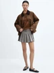 Юбка мини осенняя женская Mango Nara 57044403-52 M Серая с синим (8445922618056) - изображение 2