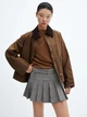 Юбка мини осенняя женская Mango Nara 57044403-52 M Серая с синим (8445922618056) - изображение 3