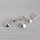 Серьги женские Hand Made с кристаллами хамелеонами Swarovski цвета Crystal AB - изображение 3
