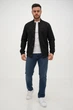 Бомбер М. С. Trend Collection 2282 черный + белый принт (SIYAH) L - изображение 2