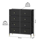 Комод побутовий LUMINARIA ELEGANCE BLACK 8B (органайзер для зберігання речей та одягу) - изображение 2