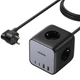 Зарядное устройство Ugreen CD268 2 розетки 4xUSB 65W DigiNest Cube 2хUSB-C+2xUSB-A Black-Grey (60113) - изображение 2