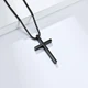 Кулон мужской крест черный с цепочкой - изображение 4