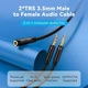 Сплітер Vention перехідник-розгалужувач 3.5 mm 2 AM to 3.5 mm AF AUX 4-піновий 1 м Black (BHDBF) - зображення 2