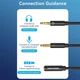 Сплітер Vention перехідник-розгалужувач 3.5 mm 2 AM to 3.5 mm AF AUX 4-піновий 1 м Black (BHDBF) - зображення 6