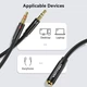 Сплітер Vention перехідник-розгалужувач 3.5 mm 2 AM to 3.5 mm AF AUX 4-піновий 1 м Black (BHDBF) - зображення 7