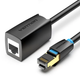 Подовжувач мережевого кабелю 40 Гбіт/с RJ45 Vention Ethernet-кабель-подовжувач Cat 8 10 м Black (IKHBL) - зображення 1