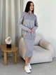 Юбка миди осенняя прямая женская ARTKNIT Katrin L/XL Светло-серая (4823093454934) - изображение 3