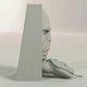 Ексклюзивний обмежувач для книг у стилі Волдеморт. Декоративна статуетка для книг з маскою героя Гаррі Поттера. Декор для книжкових полів (білий) HoldMyBeer - зображення 5