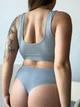 Комплект безшовної білизни plus size 2XL Сірий - зображення 2