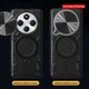 Чехол Magnetic Shield для Xiaomi Poco C75 бампер противоударный с подставкой кольцом Black - изображение 3