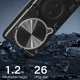 Чехол Magnetic Shield для Xiaomi Poco C75 бампер противоударный с подставкой кольцом Black - изображение 5