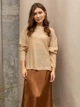 Юбка женская из шелка Армани годе с резинкой и молнией Seventeen L-XL Коричневый 2167.5672 - изображение 6