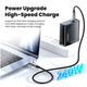 Кабель провід Toocki Type-C (USB-C) Type-C PD 240W 2м Чорний - зображення 7