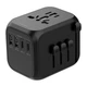 Универсальный адаптер для путешествий черный USB TYPE C Travel Adapter Переходник для всех типов розеток - изображение 2