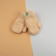 Детские двойные варежки на 5 - 8 лет зимние на веревочке (арт. 24-8-016) светло розовые - изображение 1