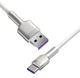 Кабель с металлическими коннекторами Baseus Cafule USB - Type-C 66W 1 метр (CAKF000102) белый - изображение 2