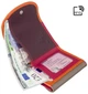 Кожаный кошелек женский из натуральной кожи вертикальный компактный с RFID защитой и монетницей, оранжевый мультиколор 61387 - изображение 2