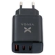 Зарядний пристрій Vinga 2xUSB-C PD30W + USB-A QC30W Display 30W Max (VCR30ACCDB) - зображення 3