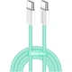 Дата кабель USB-C to USB-C 1.0m 60W 3.0А green ColorWay (CW-CBPDCC061-G) - зображення 1