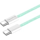 Дата кабель USB-C to USB-C 1.0m 60W 3.0А green ColorWay (CW-CBPDCC061-G) - зображення 12